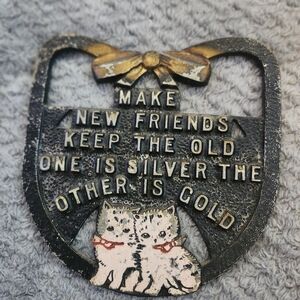 Vintage Cast Iron Cat Trivet